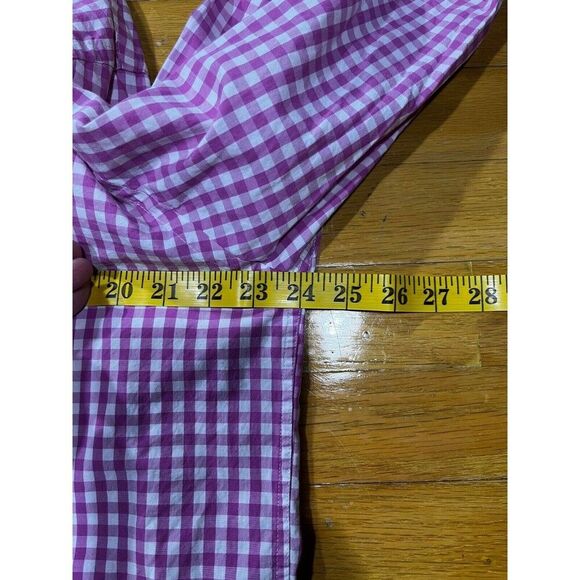 NAUTICA Classic Button Up Shirt Men's 16.5 34/35 Long Sleeve Pink and White - Picture 2 of 7